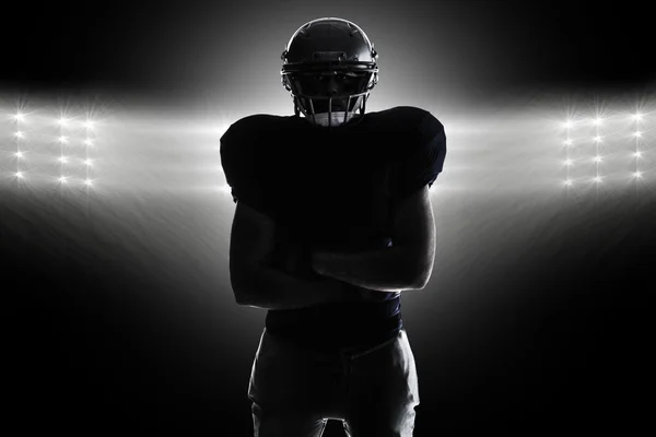 Silhouette del giocatore di football americano — Foto Stock