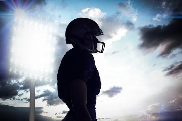 Silhouette del giocatore di football americano — Foto Stock