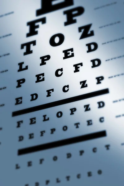 An eye sight test chart — Stock Photo, Image