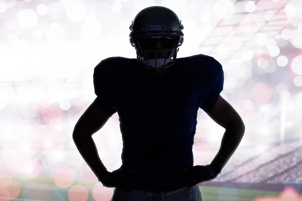 Silhouette del giocatore di football americano — Foto Stock