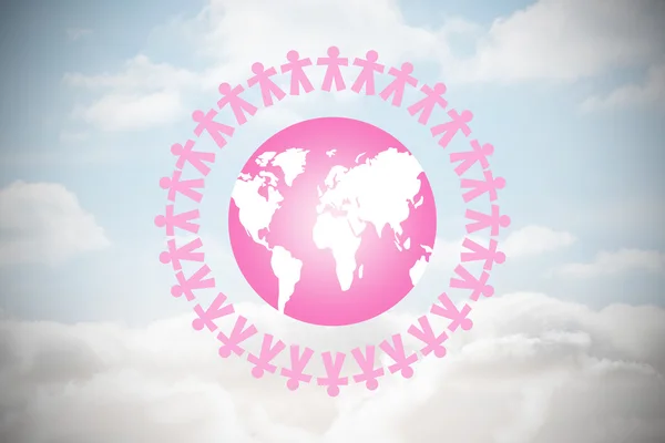 Terra rosa para o câncer de mama contra o céu nublado — Fotografia de Stock