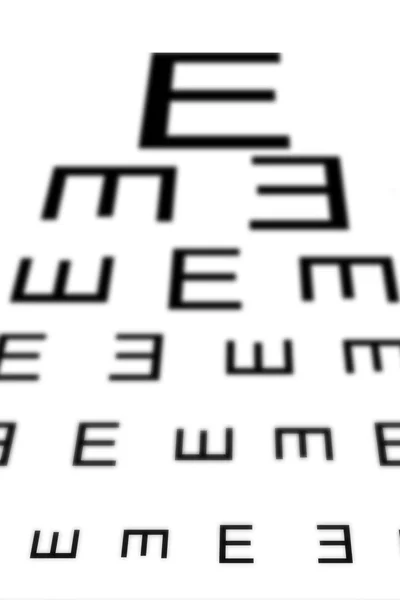 Um gráfico de teste de visão ocular com várias linhas — Fotografia de Stock