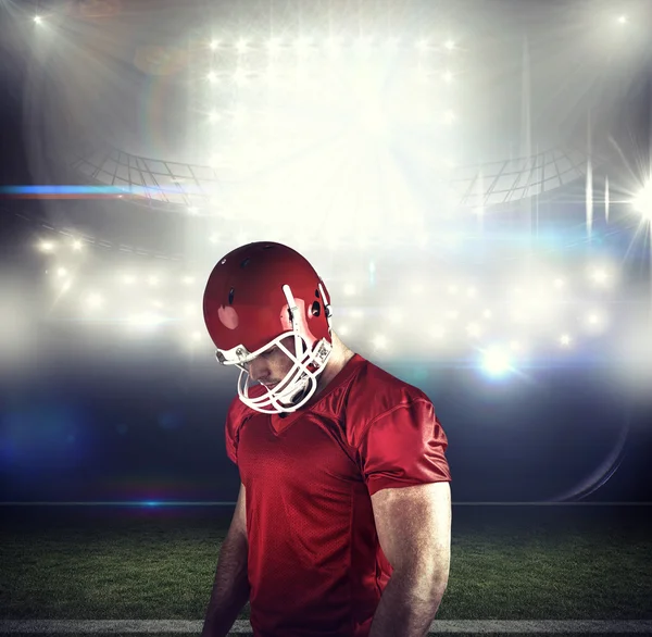 American football player looking at camera — Stock Photo, Image