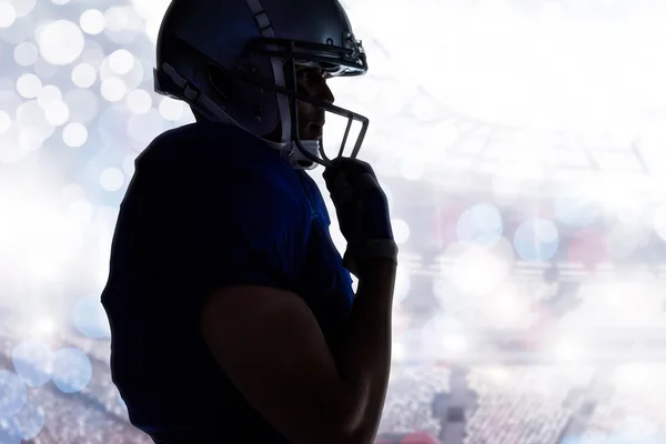 アメリカン フットボール選手のシルエット — ストック写真