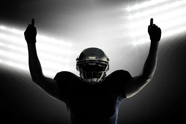 American football player with thumbs up — Stock Photo, Image