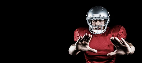 Portret van American football speler verdediging — Stockfoto