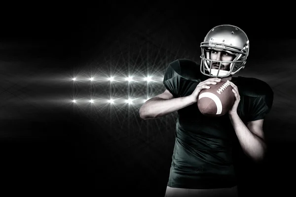 American-Football-Spieler mit Ball — Stockfoto