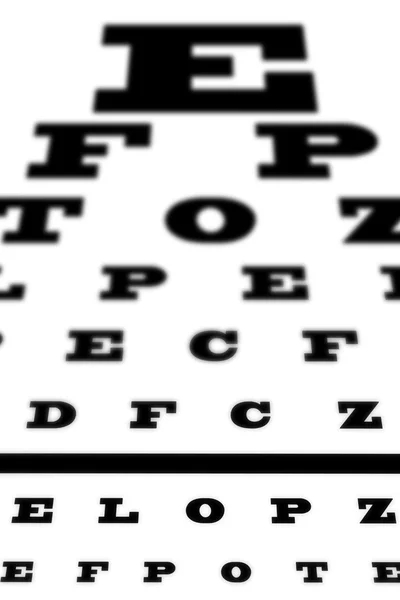 Een oog gezicht test-chart — Stockfoto