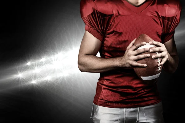 American-Football-Spieler mit Ball — Stockfoto