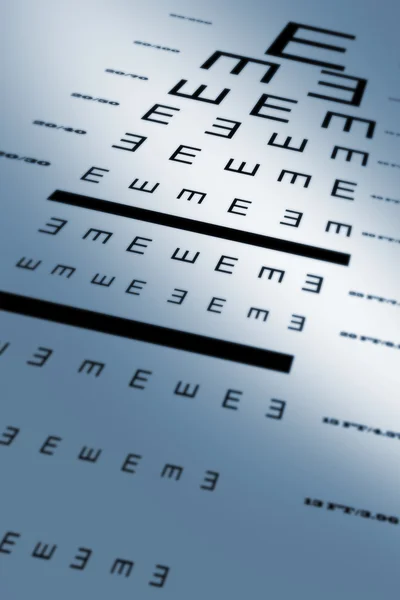 Een oog gezicht test-chart — Stockfoto