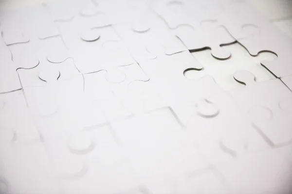 Overhead van witte puzzel — Stockfoto