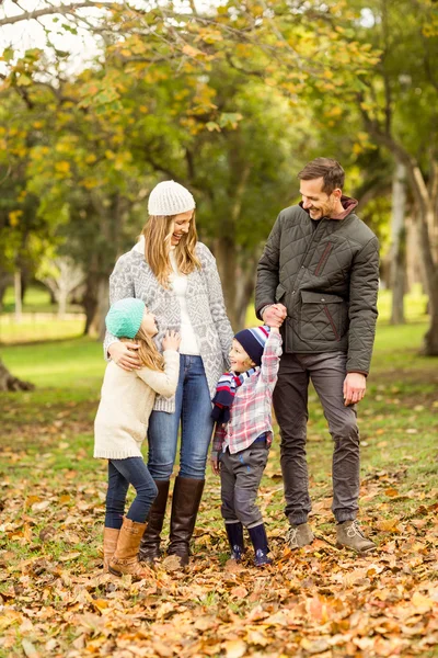 Portrait of a smiling young family — Stock Photo, Image