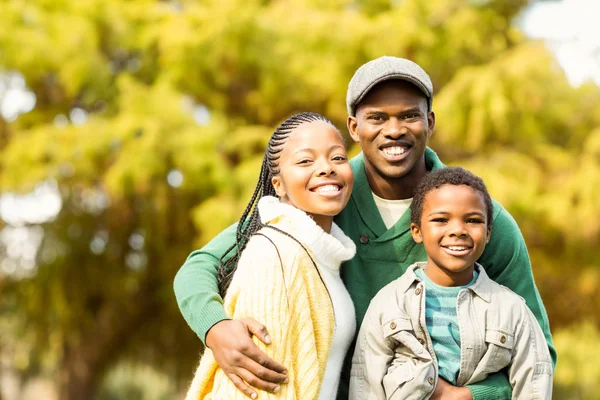 Portrait of a young smiling family — Stock Photo, Image