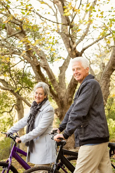 Senior par i parken — Stockfoto