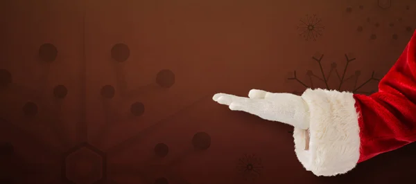 Дед Мороз представляет руками — стоковое фото