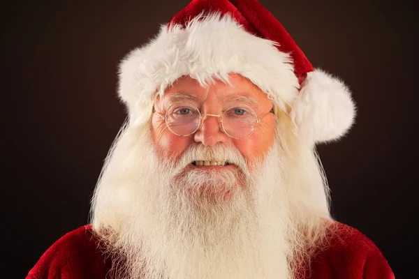 Papai Noel sorri na câmera — Fotografia de Stock
