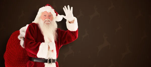 Image composite de santa claus agitant — Photo