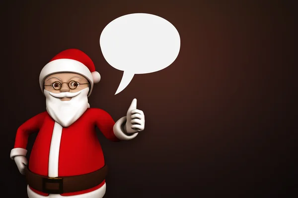 Habla burbuja y santa — Foto de Stock