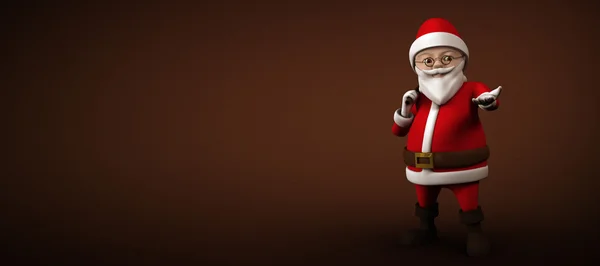 Cartoon santa uitvoering zak — Stockfoto