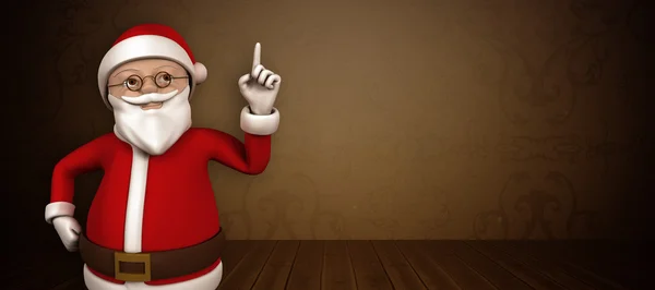 Composite image of cartoon santa pointing — Stock Photo, Image