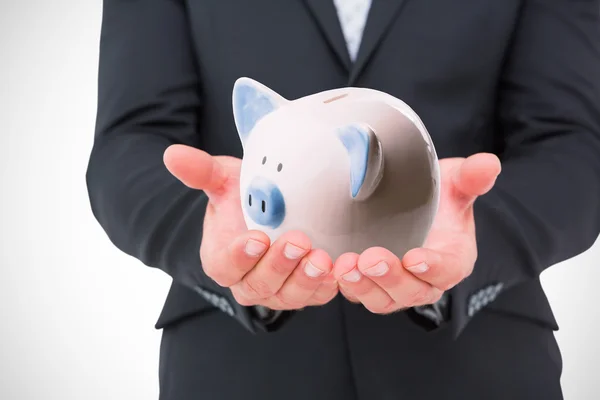 Businessman holding his hands out — Stock Photo, Image