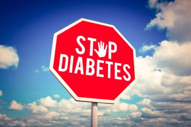 Composite image of stop diabetes clipart