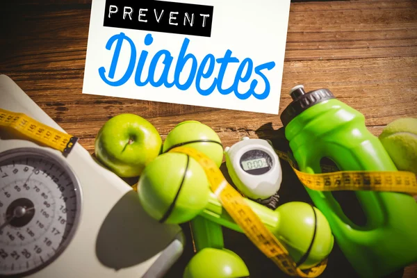 Imagen compuesta de prevenir la diabetes — Foto de Stock