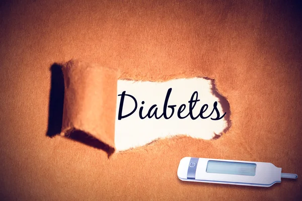 Diabetes word on brown paper — Stock Photo, Image