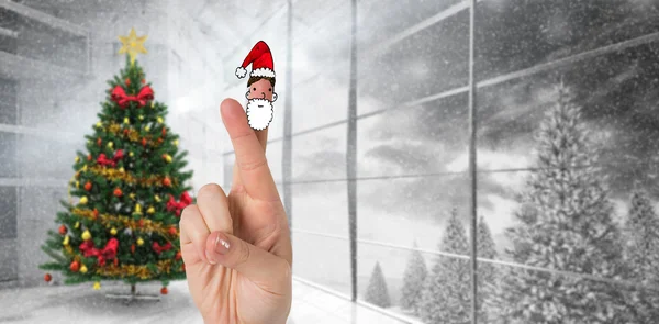 क्रिसमस उंगलियों की कम्पोजिट छवि — स्टॉक फ़ोटो, इमेज