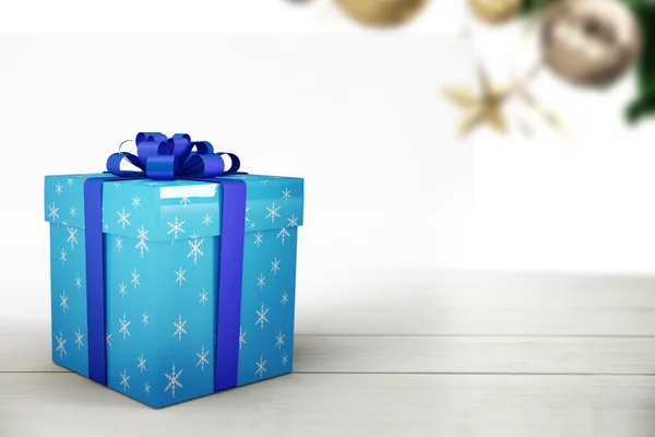 Christmas gift with ribbon — Stock Photo, Image