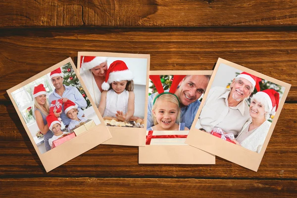 Sonriente pareja de ancianos intercambiando regalos de Navidad —  Fotos de Stock