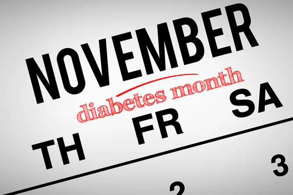 Imagem composta do mês diabetes — Fotografia de Stock