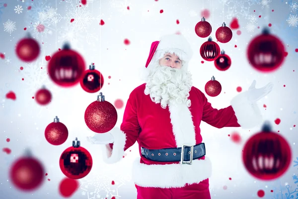 Père Noël avec les mains dehors — Photo