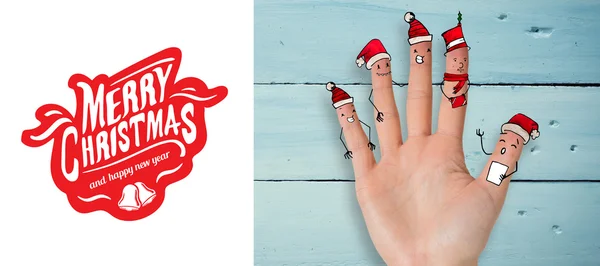 Christmas caroler fingers — Stock Photo, Image