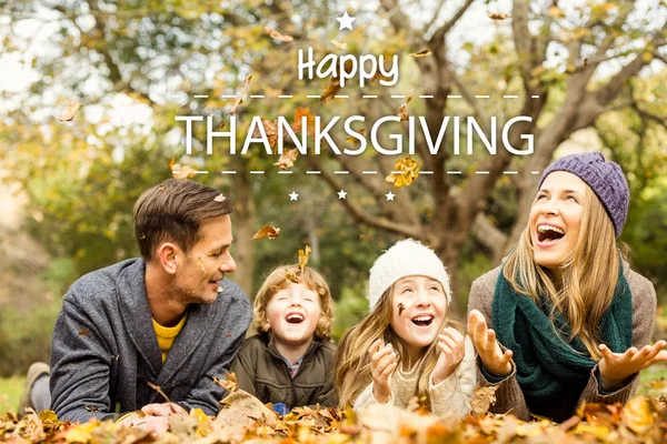 Sammansatt bild av happy thanksgiving — Stockfoto