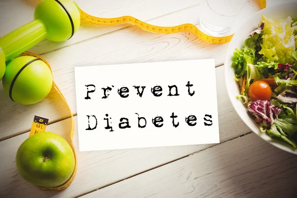 Prevenir la diabetes tarjeta —  Fotos de Stock