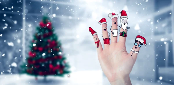 Christmas caroler fingers — Stock Photo, Image