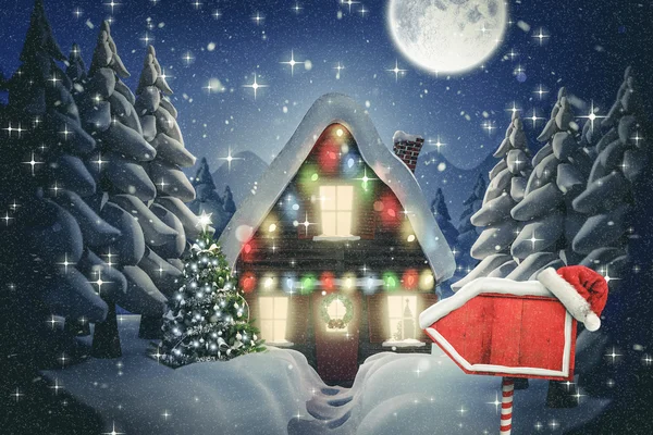 Image composite du signe du Père Noël — Photo