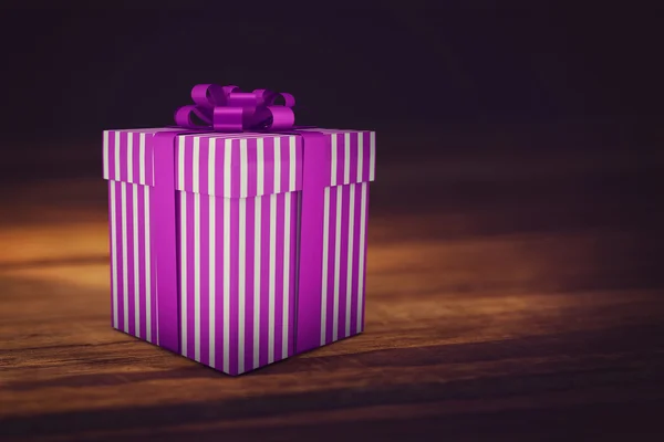 Christmas gift with ribbon — Stock Photo, Image