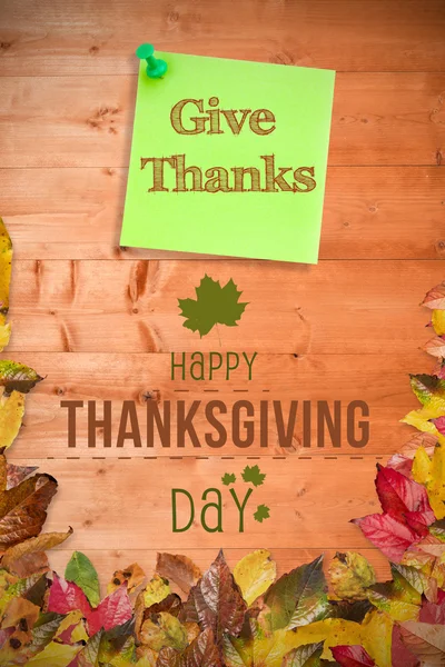 Samengestelde afbeelding van happy thanksgiving — Stockfoto