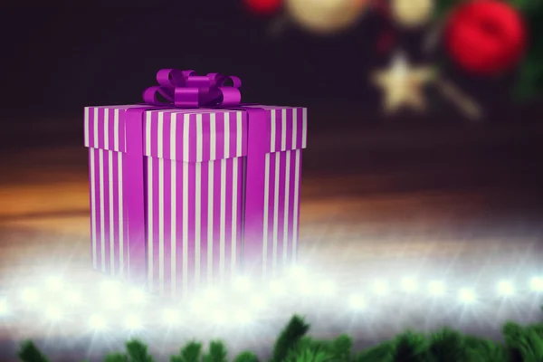 Cadeau de Noël violet — Photo