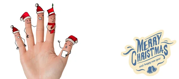 Christmas caroler fingers — Stock Photo, Image