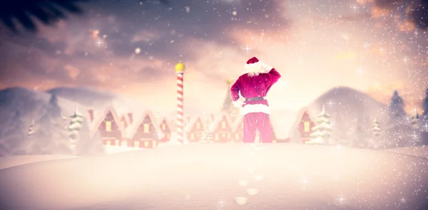Weihnachtsmann kratzt sich am Kopf — Stockfoto