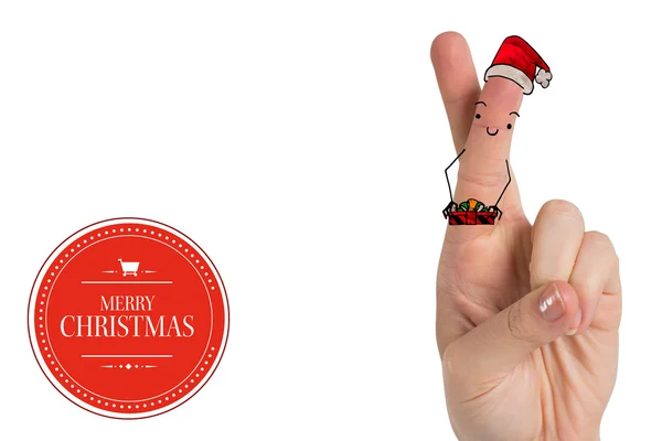 Zusammengesetztes Bild der Weihnachtsfinger — Stockfoto