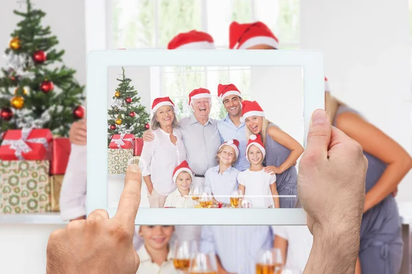 Hand holding tablet pc — Stock Photo, Image