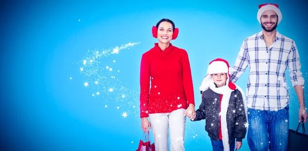 Happy family looking at camera — Stock Photo, Image