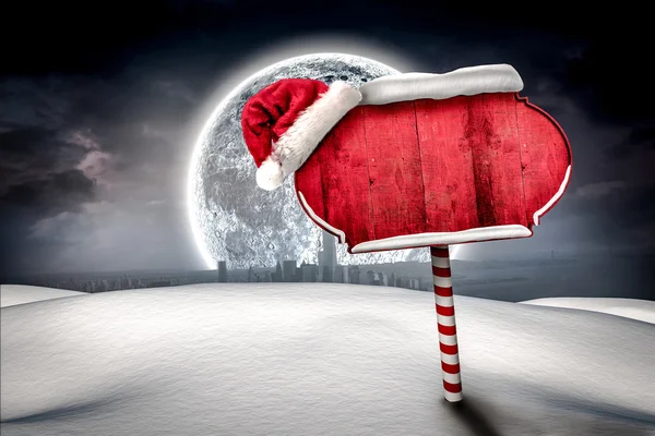 Santa sign in north pole — Stock Photo, Image