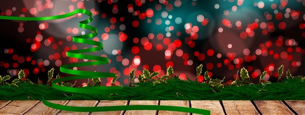 Grön julgran band — Stockfoto