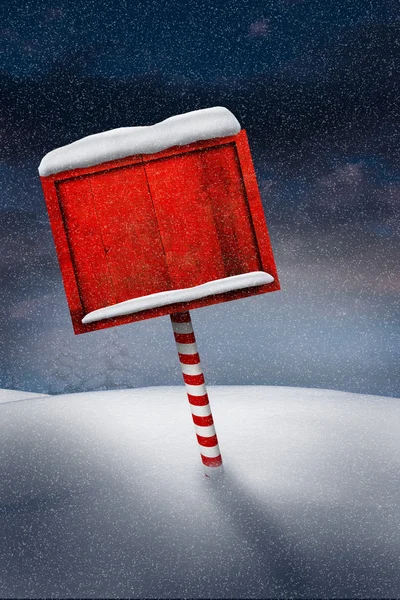 Santa sign in north pole — Stock Photo, Image