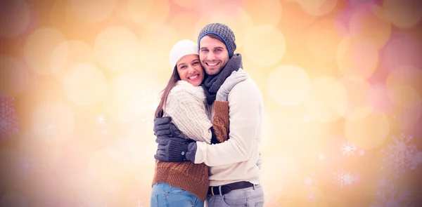Image composite de jeune couple d'hiver — Photo